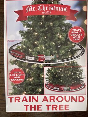 Mr. Christmas Train Around the Tree Animated Set w/ LED Light, Sounds, Battery